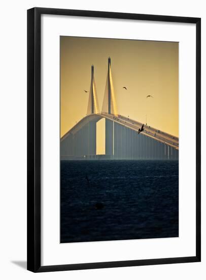 Sunshine Skyway Bridge spanning Tampa Bay, Florida, USA-null-Framed Photographic Print