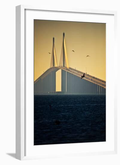 Sunshine Skyway Bridge spanning Tampa Bay, Florida, USA-null-Framed Photographic Print