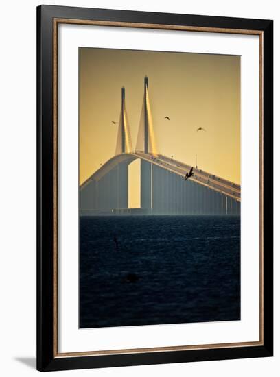 Sunshine Skyway Bridge spanning Tampa Bay, Florida, USA-null-Framed Photographic Print