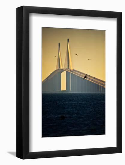 Sunshine Skyway Bridge spanning Tampa Bay, Florida, USA-null-Framed Photographic Print