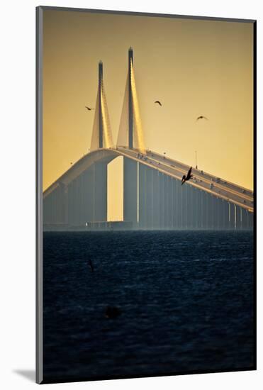 Sunshine Skyway Bridge spanning Tampa Bay, Florida, USA-null-Mounted Photographic Print