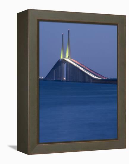 Sunshine Skyway Bridge, Tampa Bay, Saint Petersburg, Florida-John Coletti-Framed Premier Image Canvas