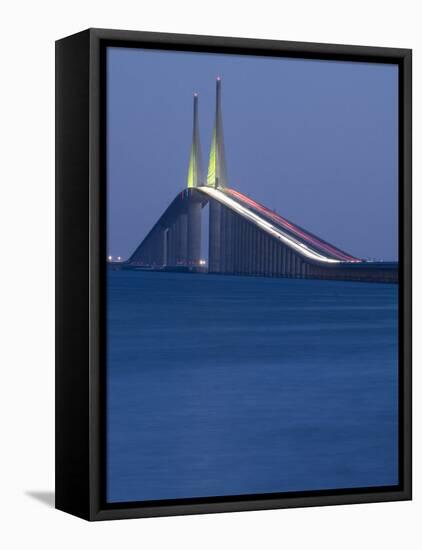 Sunshine Skyway Bridge, Tampa Bay, Saint Petersburg, Florida-John Coletti-Framed Premier Image Canvas