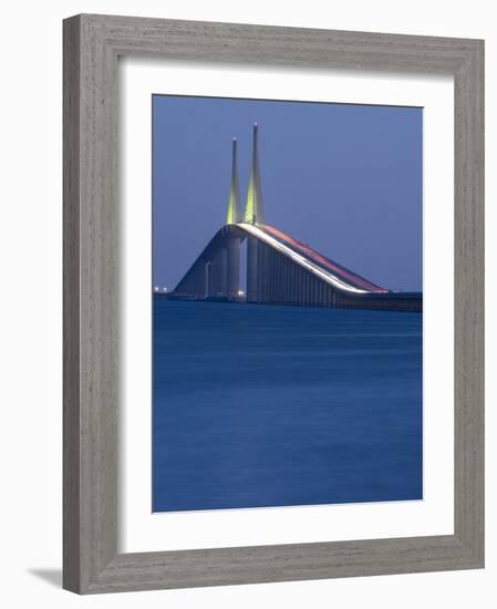 Sunshine Skyway Bridge, Tampa Bay, Saint Petersburg, Florida-John Coletti-Framed Photographic Print