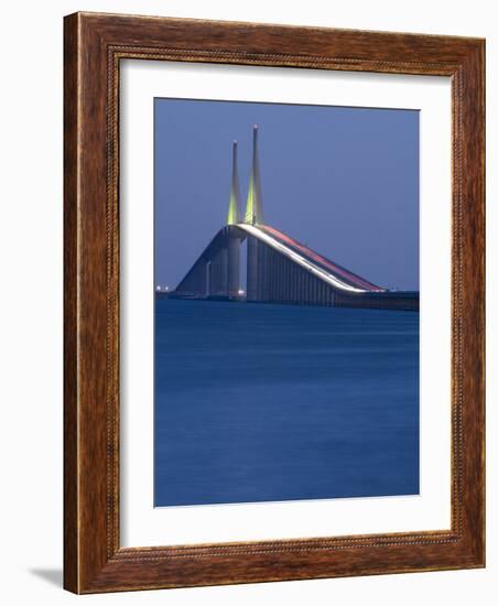 Sunshine Skyway Bridge, Tampa Bay, Saint Petersburg, Florida-John Coletti-Framed Photographic Print