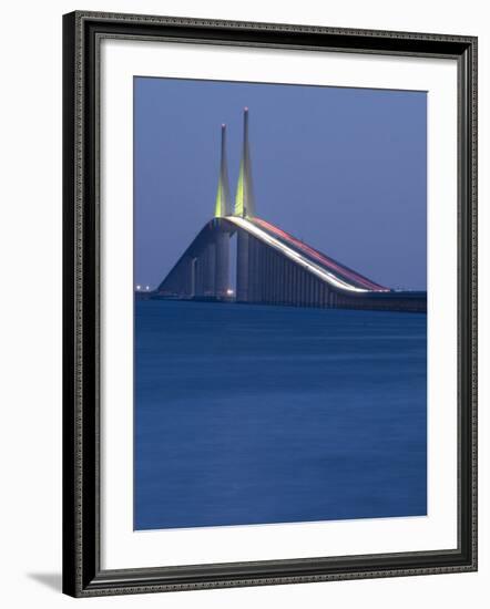 Sunshine Skyway Bridge, Tampa Bay, Saint Petersburg, Florida-John Coletti-Framed Photographic Print