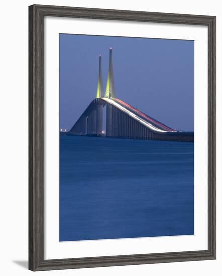 Sunshine Skyway Bridge, Tampa Bay, Saint Petersburg, Florida-John Coletti-Framed Photographic Print