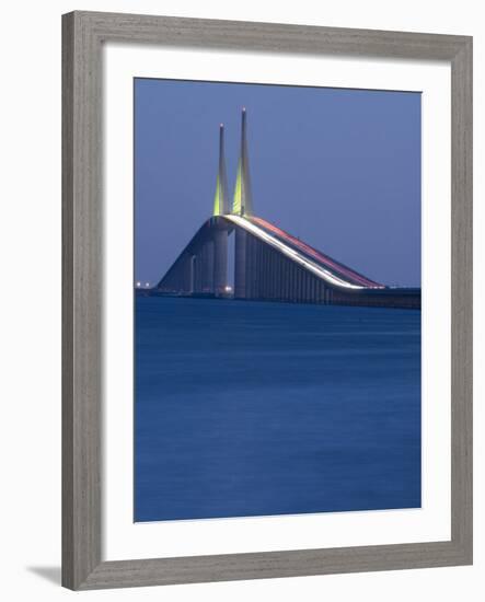 Sunshine Skyway Bridge, Tampa Bay, Saint Petersburg, Florida-John Coletti-Framed Photographic Print