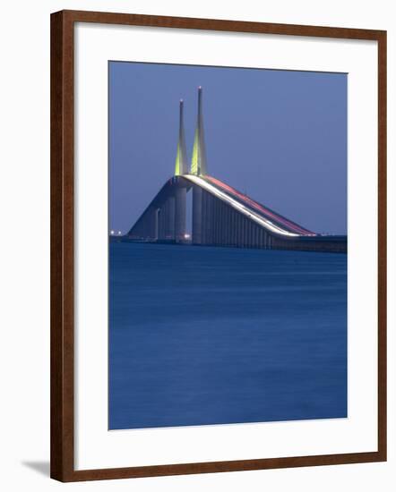 Sunshine Skyway Bridge, Tampa Bay, Saint Petersburg, Florida-John Coletti-Framed Photographic Print