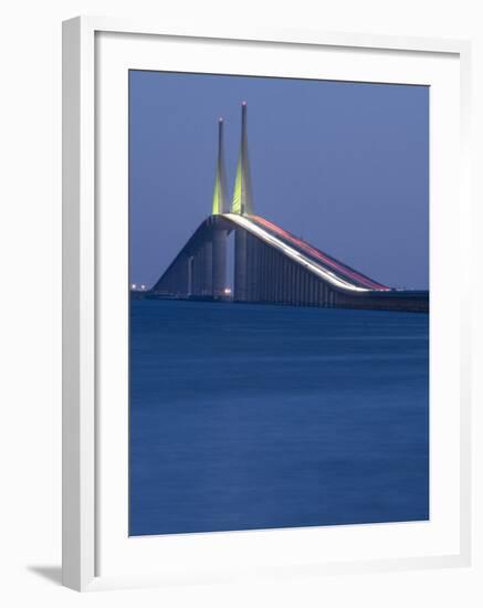 Sunshine Skyway Bridge, Tampa Bay, Saint Petersburg, Florida-John Coletti-Framed Photographic Print