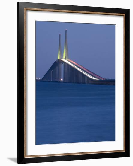 Sunshine Skyway Bridge, Tampa Bay, Saint Petersburg, Florida-John Coletti-Framed Photographic Print