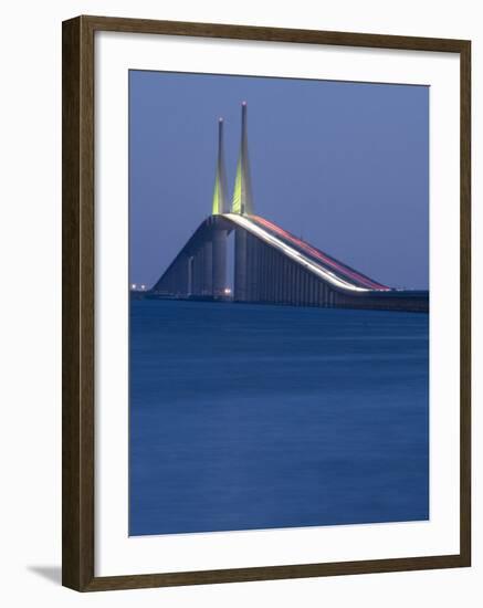 Sunshine Skyway Bridge, Tampa Bay, Saint Petersburg, Florida-John Coletti-Framed Photographic Print