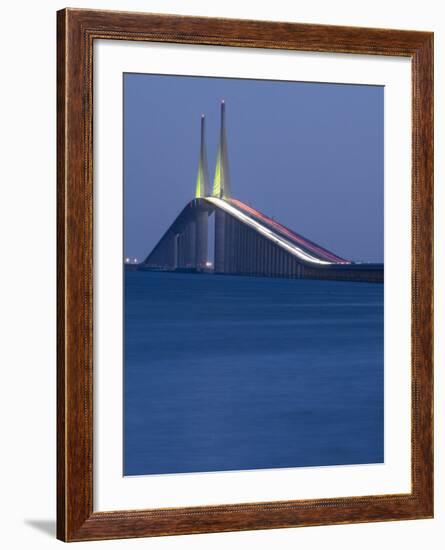 Sunshine Skyway Bridge, Tampa Bay, Saint Petersburg, Florida-John Coletti-Framed Photographic Print