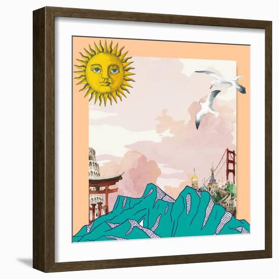 Sunshine State Of Mind-The Font Diva-Framed Giclee Print