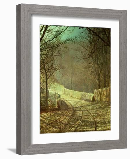 Sunshine Through Winter Trees-John Atkinson Grimshaw-Framed Giclee Print