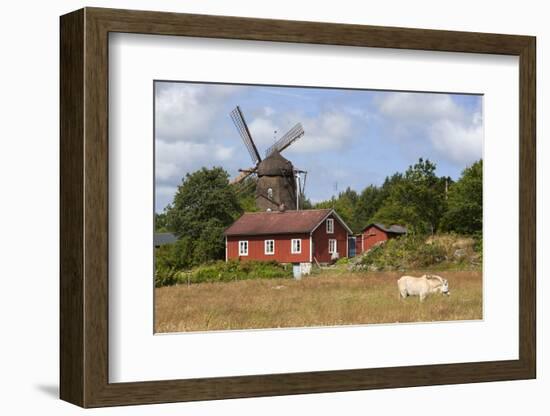 Sunvara Kvarn Windmill, Sunvara, Near Varobacka, Halland, Southwest Sweden, Sweden, Scandinavia-Stuart Black-Framed Photographic Print