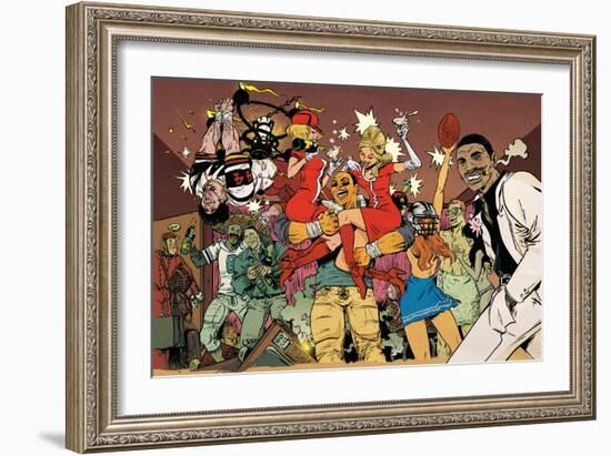 Super Bowl Heroes John Riggins, Max Mcgee, and Michael Irvin Had their Priorities Straight-Pope Paul-Framed Premium Giclee Print