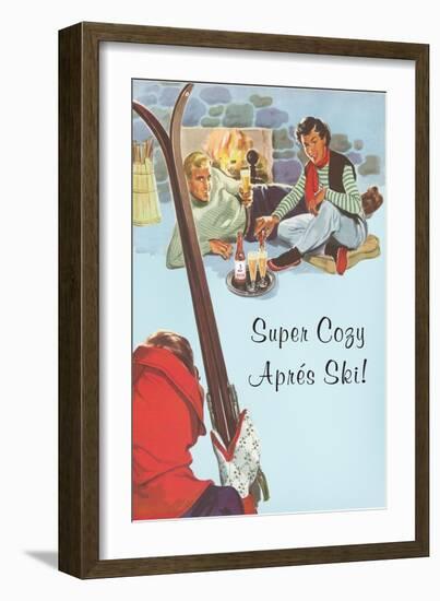 Super Cozy Apres Ski Scene-null-Framed Art Print