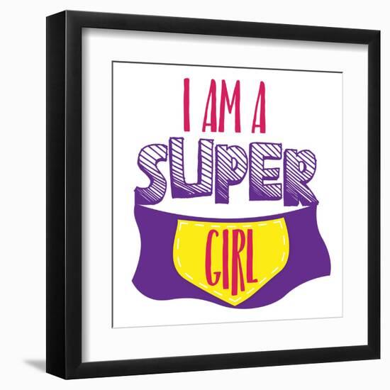 Super Girl-Jace Grey-Framed Art Print