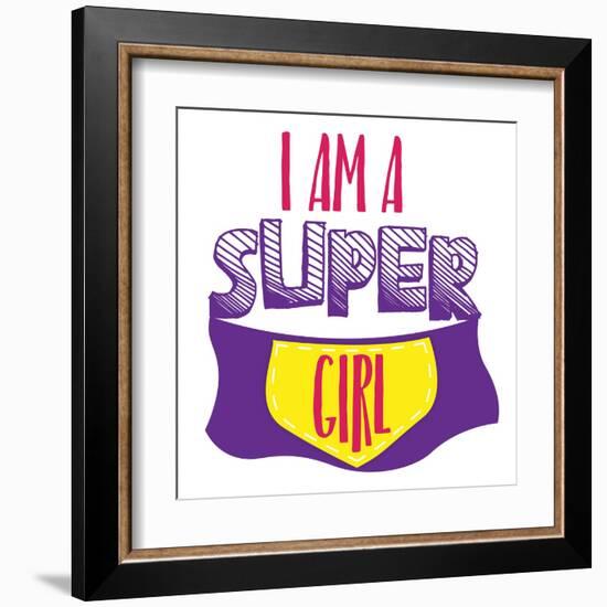 Super Girl-Jace Grey-Framed Art Print