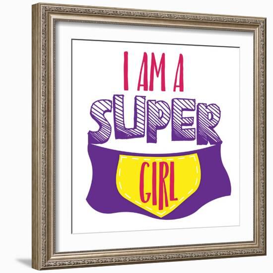 Super Girl-Jace Grey-Framed Art Print