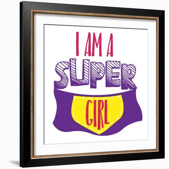 Super Girl-Jace Grey-Framed Art Print