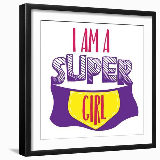 Super Girl-Jace Grey-Framed Art Print