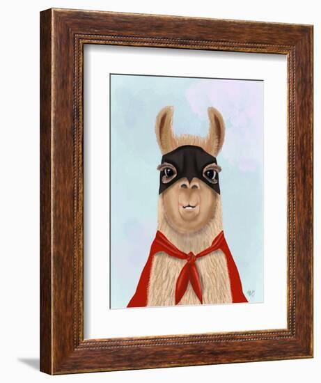 Super Llama-Fab Funky-Framed Art Print