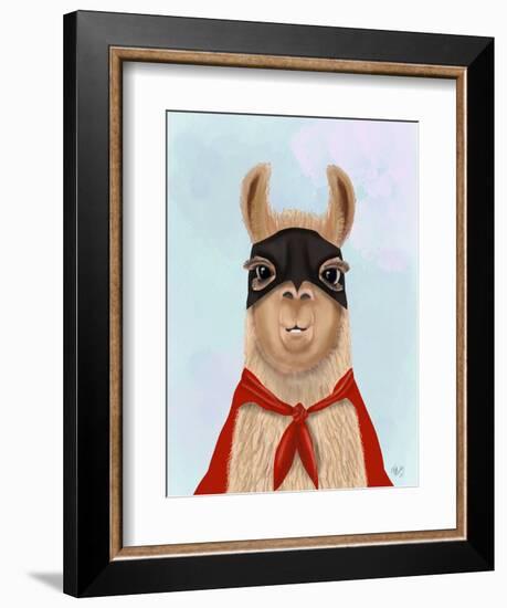 Super Llama-Fab Funky-Framed Art Print