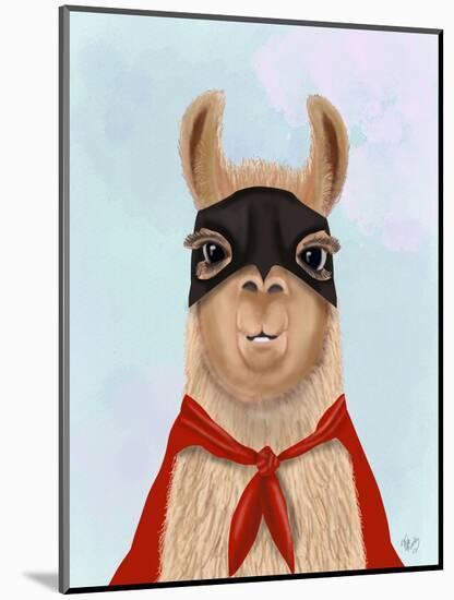 Super Llama-Fab Funky-Mounted Art Print