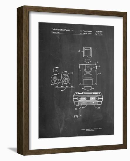 Super Nintendo Console Remote and Cartridge Patent-Cole Borders-Framed Art Print