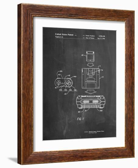 Super Nintendo Console Remote and Cartridge Patent-Cole Borders-Framed Art Print