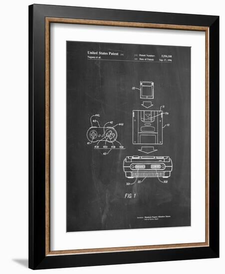 Super Nintendo Console Remote and Cartridge Patent-Cole Borders-Framed Art Print