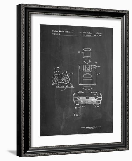 Super Nintendo Console Remote and Cartridge Patent-Cole Borders-Framed Art Print