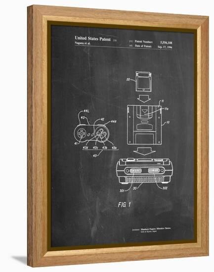 Super Nintendo Console Remote and Cartridge Patent-Cole Borders-Framed Stretched Canvas