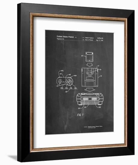 Super Nintendo Console Remote and Cartridge Patent-Cole Borders-Framed Premium Giclee Print