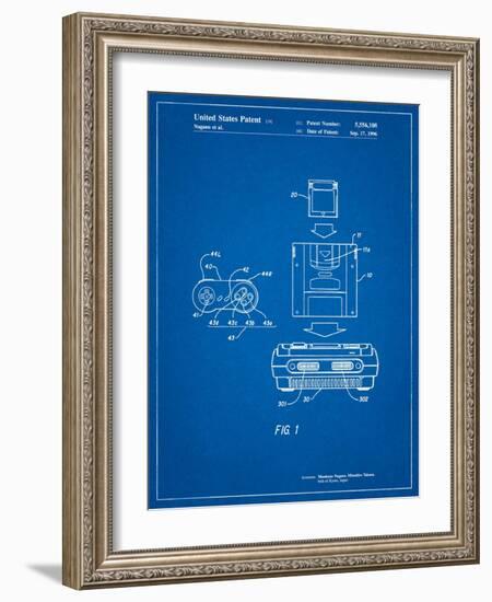 Super Nintendo Console Remote and Cartridge Patent-Cole Borders-Framed Art Print