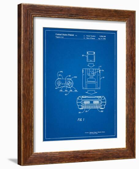 Super Nintendo Console Remote and Cartridge Patent-Cole Borders-Framed Art Print