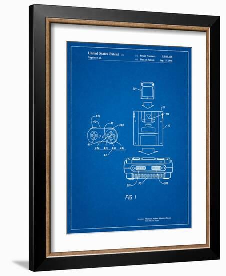 Super Nintendo Console Remote and Cartridge Patent-Cole Borders-Framed Art Print