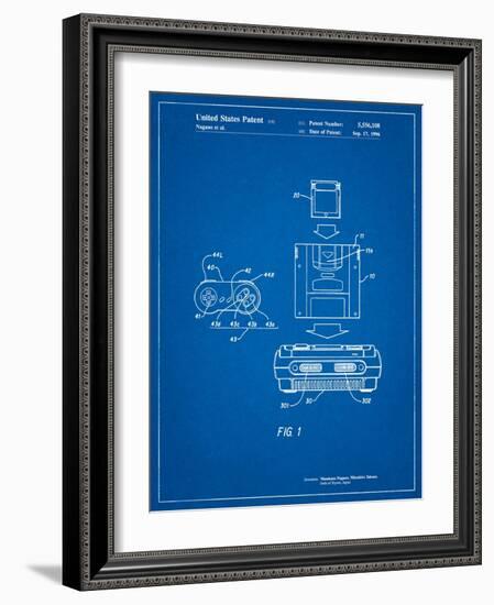 Super Nintendo Console Remote and Cartridge Patent-Cole Borders-Framed Art Print