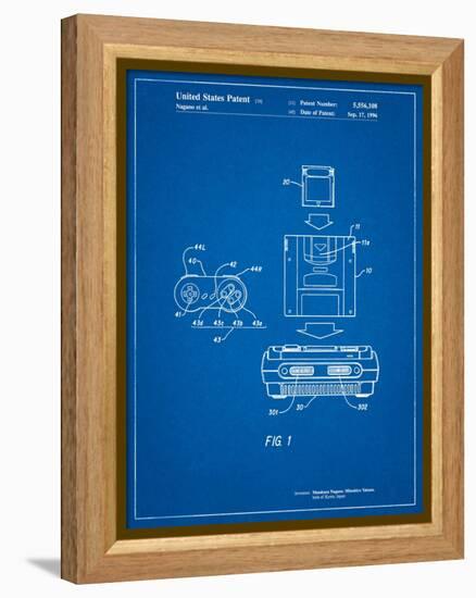 Super Nintendo Console Remote and Cartridge Patent-Cole Borders-Framed Stretched Canvas