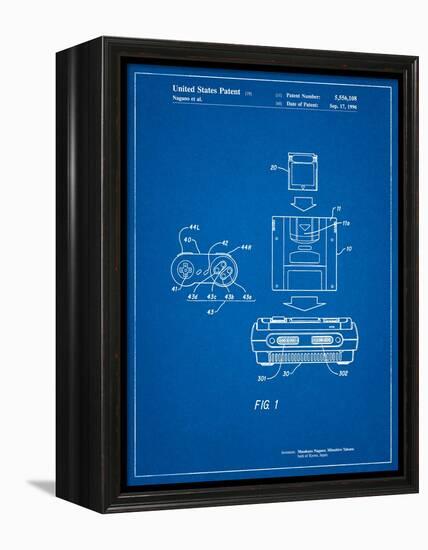 Super Nintendo Console Remote and Cartridge Patent-Cole Borders-Framed Stretched Canvas