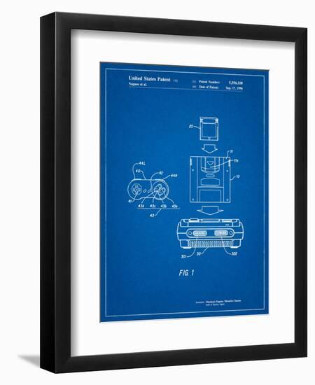 Super Nintendo Console Remote and Cartridge Patent-Cole Borders-Framed Premium Giclee Print