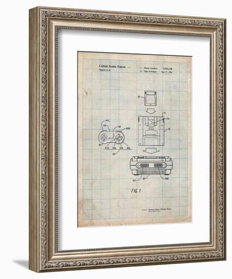 Super Nintendo Console Remote and Cartridge Patent-Cole Borders-Framed Premium Giclee Print