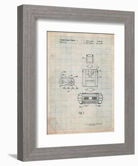 Super Nintendo Console Remote and Cartridge Patent-Cole Borders-Framed Premium Giclee Print