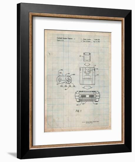 Super Nintendo Console Remote and Cartridge Patent-Cole Borders-Framed Premium Giclee Print