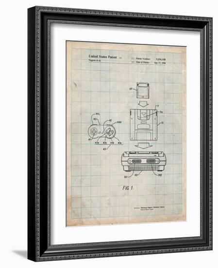 Super Nintendo Console Remote and Cartridge Patent-Cole Borders-Framed Art Print