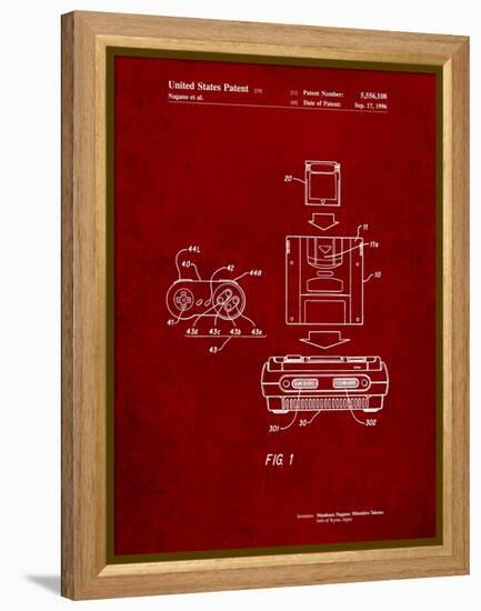 Super Nintendo Console Remote and Cartridge Patent-Cole Borders-Framed Stretched Canvas