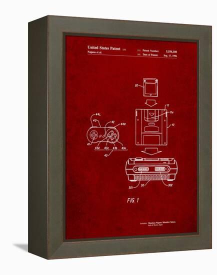 Super Nintendo Console Remote and Cartridge Patent-Cole Borders-Framed Stretched Canvas