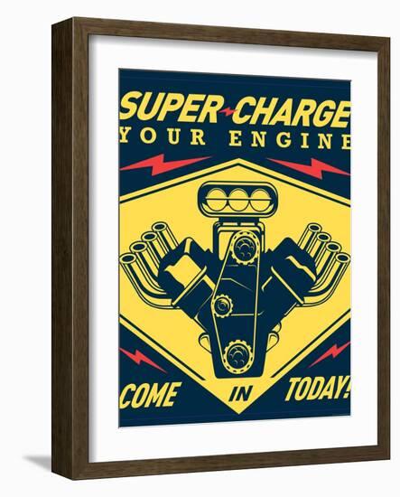 Super Racing-JJ Brando-Framed Art Print